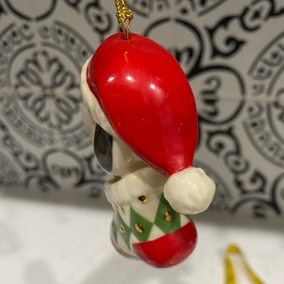 Lenox Peanuts Snoopy & Woodstock in Stocking Christmas Ornament - Picture 5 of 6